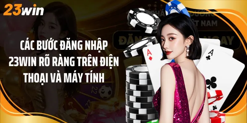 Các bước đăng nhập 23Win rõ ràng trên điện thoại và máy tính