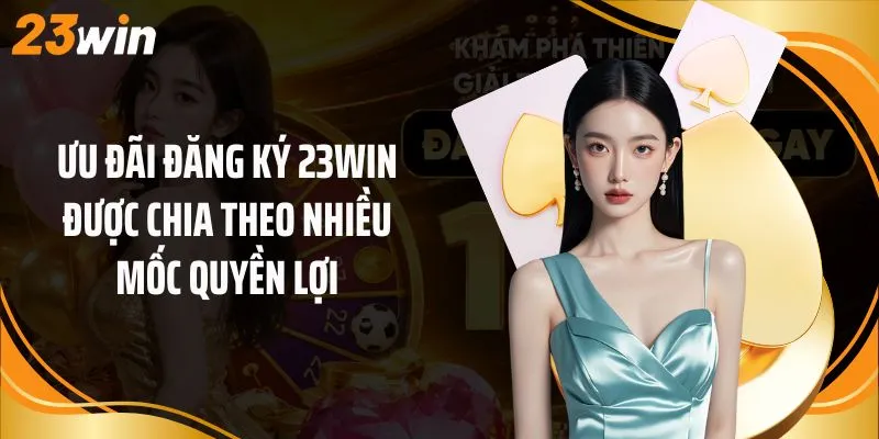 Ưu đãi đăng ký 23Win được chia theo nhiều mốc quyền lợi